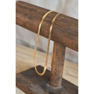 Vintage Gold Plated 3mm Herringbone Chain 18 1/4"